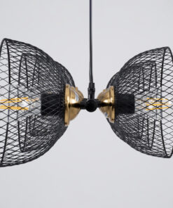 GLOBOSTAR® VERONA 00587 Μοντέρνο Κρεμαστό Φωτιστικό Οροφής με Ντουί 6 x E27 AC 220-240V IP20 - Μαύρο & Χρυσό - Μ100 x Π28 x Υ20cm 14 00587 5