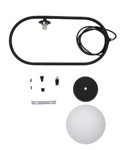 GLOBOSTAR® HAMBURG 00589 Μοντέρνο Κρεμαστό Φωτιστικό Οροφής με Ντουί 1 x E27 AC 220-240V IP20 - Μαύρο & Λευκό - Μ20 x Π15 x Υ40cm 25 00589 12