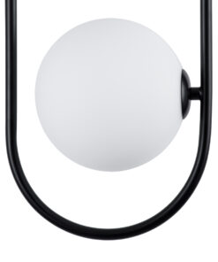 GLOBOSTAR® HAMBURG 00589 Μοντέρνο Κρεμαστό Φωτιστικό Οροφής με Ντουί 1 x E27 AC 220-240V IP20 - Μαύρο & Λευκό - Μ20 x Π15 x Υ40cm 22 00589 9