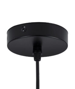 GLOBOSTAR® HAMBURG 00591 Μοντέρνο Κρεμαστό Φωτιστικό Οροφής με Ντουί 1 x E14 AC 220-240V IP20 - Μαύρο & Λευκό - Μ25 x Π20 x Υ50cm 24 00591 11