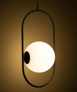 Alternative view of GLOBOSTAR® HAMBURG 00591 Μοντέρνο Κρεμαστό Φωτιστικό Οροφής με Ντουί 1 x E14 AC 220-240V IP20 - Μαύρο & Λευκό - Μ25 x Π20 x Υ50cm