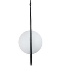 GLOBOSTAR® HAMBURG 00591 Μοντέρνο Κρεμαστό Φωτιστικό Οροφής με Ντουί 1 x E14 AC 220-240V IP20 - Μαύρο & Λευκό - Μ25 x Π20 x Υ50cm 18 00591 5