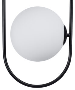 GLOBOSTAR® HAMBURG 00591 Μοντέρνο Κρεμαστό Φωτιστικό Οροφής με Ντουί 1 x E14 AC 220-240V IP20 - Μαύρο & Λευκό - Μ25 x Π20 x Υ50cm 22 00591 9