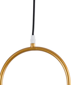 GLOBOSTAR® HAMBURG 00592 Μοντέρνο Κρεμαστό Φωτιστικό Οροφής με Ντουί 1 x E14 AC 220-240V IP20 - Χρυσό & Λευκό - Μ25 x Π20 x Υ50cm 24 00592 10