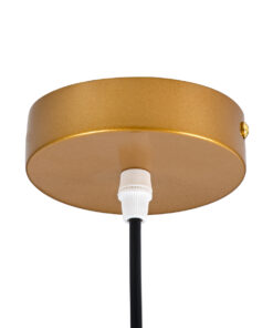 GLOBOSTAR® HAMBURG 00592 Μοντέρνο Κρεμαστό Φωτιστικό Οροφής με Ντουί 1 x E14 AC 220-240V IP20 - Χρυσό & Λευκό - Μ25 x Π20 x Υ50cm 25 00592 11