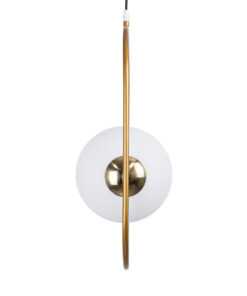 GLOBOSTAR® HAMBURG 00592 Μοντέρνο Κρεμαστό Φωτιστικό Οροφής με Ντουί 1 x E14 AC 220-240V IP20 - Χρυσό & Λευκό - Μ25 x Π20 x Υ50cm 21 00592 7