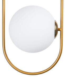 GLOBOSTAR® HAMBURG 00592 Μοντέρνο Κρεμαστό Φωτιστικό Οροφής με Ντουί 1 x E14 AC 220-240V IP20 - Χρυσό & Λευκό - Μ25 x Π20 x Υ50cm 23 00592 9