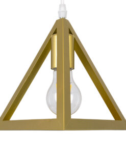 GLOBOSTAR® TRIANGLE 00610 Μοντέρνο Κρεμαστό Φωτιστικό Οροφής με Ντουί 5 x E27 AC 220-240V IP20 - Χρυσό - Μ170 x Π22 x Y130cm 19 00610 7