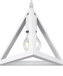 GLOBOSTAR® TRIANGLE 00612 Μοντέρνο Κρεμαστό Φωτιστικό Οροφής με Ντουί 2 x E27 AC 220-240V IP20 - Λευκό - Μ60 x Π22 x Y130cm 17 00612 6