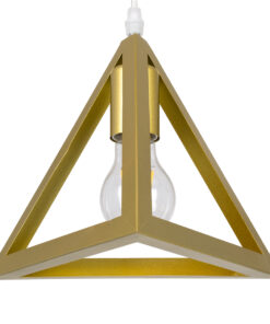 GLOBOSTAR® TRIANGLE 00620 Μοντέρνο Κρεμαστό Φωτιστικό Οροφής με Ντουί 3 x E27 AC 220-240V IP20 - Χρυσό - Μ49 x Π49 x Y130cm 17 00620 6