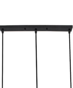 GLOBOSTAR® TRIANGLE 00621 Μοντέρνο Κρεμαστό Φωτιστικό Οροφής με Ντουί 3 x E27 AC 220-240V IP20 - Μαύρο - Μ70 x Π22 x Y130cm 20 00621 9