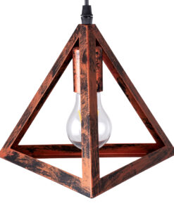 GLOBOSTAR® TRIANGLE 00623 Μοντέρνο Κρεμαστό Φωτιστικό Οροφής με Ντουί 3 x E27 AC 220-240V IP20 - Χάλκινο - Μ70 x Π22 x Y130cm 19 00623 8