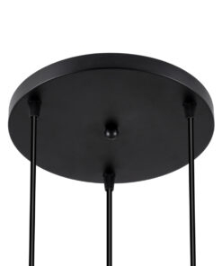 GLOBOSTAR® DILLON 00626 Μοντέρνο Κρεμαστό Φωτιστικό Οροφής με Ντουί 3 x E27 AC 220-240V IP20 - Μαύρο & Μπεζ - Μ26 x Π26 x Υ130cm 16 00626 7