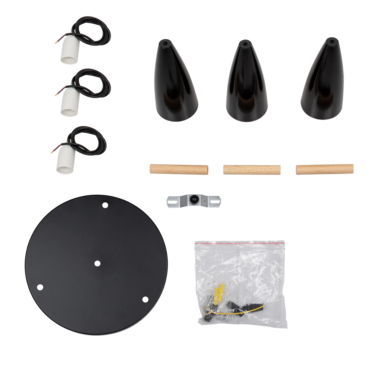 GLOBOSTAR® DILLON 00626 Μοντέρνο Κρεμαστό Φωτιστικό Οροφής με Ντουί 3 x E27 AC 220-240V IP20 - Μαύρο & Μπεζ - Μ26 x Π26 x Υ130cm 10 GLOBOSTAR® DILLON 00626 Μοντέρνο Κρεμαστό Φωτιστικό Οροφής με Ντουί 3 x E27 AC 220-240V IP20 - Μαύρο & Μπεζ - Μ26 x Π26 x Υ130cm - Image 8