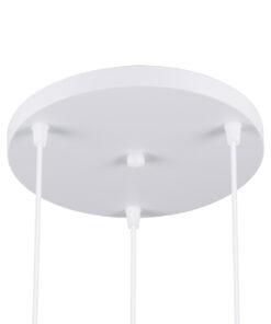 GLOBOSTAR® DILLON 00627 Μοντέρνο Κρεμαστό Φωτιστικό Οροφής με Ντουί 3 x E27 AC 220-240V IP20 - Λευκό & Μπεζ - Μ26 x Π26 x Υ130cm 16 00627 7