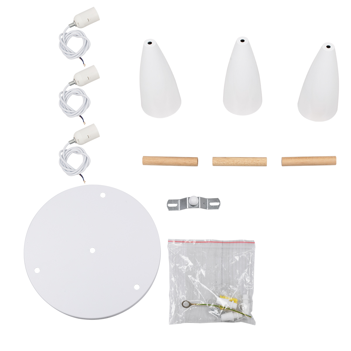 GLOBOSTAR® DILLON 00627 Μοντέρνο Κρεμαστό Φωτιστικό Οροφής με Ντουί 3 x E27 AC 220-240V IP20 - Λευκό & Μπεζ - Μ26 x Π26 x Υ130cm 10 GLOBOSTAR® DILLON 00627 Μοντέρνο Κρεμαστό Φωτιστικό Οροφής με Ντουί 3 x E27 AC 220-240V IP20 - Λευκό & Μπεζ - Μ26 x Π26 x Υ130cm - Image 8