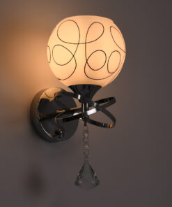 Alternative view of GloboStar® CANTER 00634 Μοντέρνο Επιτοίχιο Φωτιστικό Απλίκα Μονόφωτο 1 x E27 IP20 Ασημί Μέταλλο με Λευκό Γυαλί - Μ14 x Π15 x Υ30cm