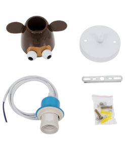 GLOBOSTAR® MONKEY 00640 Παιδικό Κρεμαστό Φωτιστικό Οροφής με Ντουί 1 x E27 AC 220-240V IP20 - Πολύχρωμο - Μ14.5 x Π10.5 x Υ13.5cm 15 00640 7