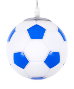 GLOBOSTAR® FOOTBALL 00644 Παιδικό Κρεμαστό Φωτιστικό Οροφής με Ντουί 1 x E27 AC 220-240V IP20 - Λευκό & Μπλε - Μ15 x Π15 x Y18cm 12 00644 4