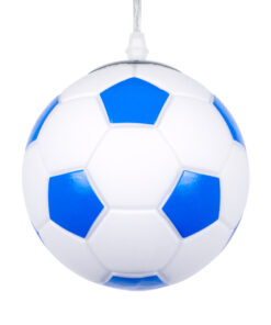 GLOBOSTAR® FOOTBALL 00644 Παιδικό Κρεμαστό Φωτιστικό Οροφής με Ντουί 1 x E27 AC 220-240V IP20 - Λευκό & Μπλε - Μ15 x Π15 x Y18cm 13 00644 5
