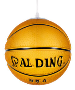 GLOBOSTAR® SPALDING NBA 00649 Παιδικό Κρεμαστό Φωτιστικό Οροφής με Ντουί 1 x E27 AC 220-240V IP20 - Πορτοκαλί & Μαύρο - Μ25 x Π25 x Υ25cm 13 00649 4