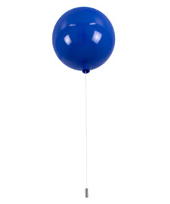 GloboStar® BALLOON 00654 Παιδικό Φωτιστικό Οροφής Μπάλα Μονόφωτο 1 x E27 IP20 Μπλε Πλαστικό με Ασημί Μέταλλο - Μ30 x Π30 x Υ33cm 14 00654 3