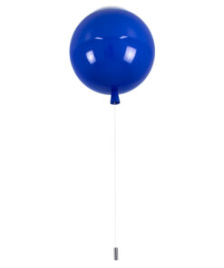 GloboStar® BALLOON 00654 Παιδικό Φωτιστικό Οροφής Μπάλα Μονόφωτο 1 x E27 IP20 Μπλε Πλαστικό με Ασημί Μέταλλο - Μ30 x Π30 x Υ33cm 15 00654 4