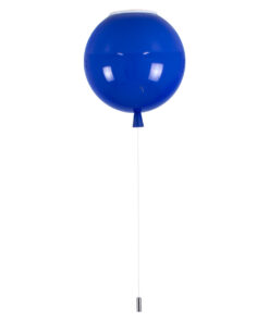 GloboStar® BALLOON 00654 Παιδικό Φωτιστικό Οροφής Μπάλα Μονόφωτο 1 x E27 IP20 Μπλε Πλαστικό με Ασημί Μέταλλο - Μ30 x Π30 x Υ33cm 16 00654 5