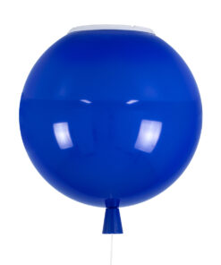 GloboStar® BALLOON 00654 Παιδικό Φωτιστικό Οροφής Μπάλα Μονόφωτο 1 x E27 IP20 Μπλε Πλαστικό με Ασημί Μέταλλο - Μ30 x Π30 x Υ33cm 17 00654 6