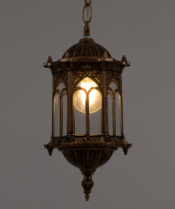 Alternative view of GLOBOSTAR® DARCY 00656 Vintage Κρεμαστό Φωτιστικό Οροφής με Ντουί 1 x E27 AC 220-240V IP20 - Μπρούτζινο & Διάφανο - Μ15.5 x Π15.5 x Υ32.5cm