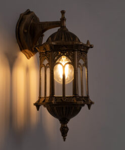 GLOBOSTAR® DARCY 00658 Vintage Φωτιστικό Τοίχου - Απλίκα με Ντουί 1 x E27 AC 220-240V IP20 - Μπρούτζινο Εφέ Σκουριάς - Μ15.5 x Π15.5 x Υ34.5cm 12 00658 2