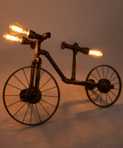 Alternative view of GloboStar® SWIFTWALKER 00659 Vintage Επιτοίχιο Φωτιστικό Απλίκα Τρίφωτο 3 x E27 IP20 Μπρούτζινο & Κόκκινο Μέταλλο - Μ85 x Π29.5 x Υ55cm