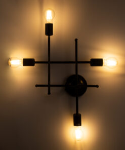 Alternative view of GloboStar® PIPING 00663 Vintage Επιτοίχιο Φωτιστικό Πολύφωτο 4xE27 IP20 Μπρούτζινο Μέταλλο - Μ40 x Π9 x Υ52cm