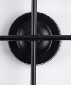 GloboStar® PIPING 00664-1 Vintage Φωτιστικό Οροφής Πλέγμα Πολύφωτο 6 x E27 IP20 Μαύρο Μέταλλο - Μ66 x Π9.5 x Υ49cm 13 00664 6 1