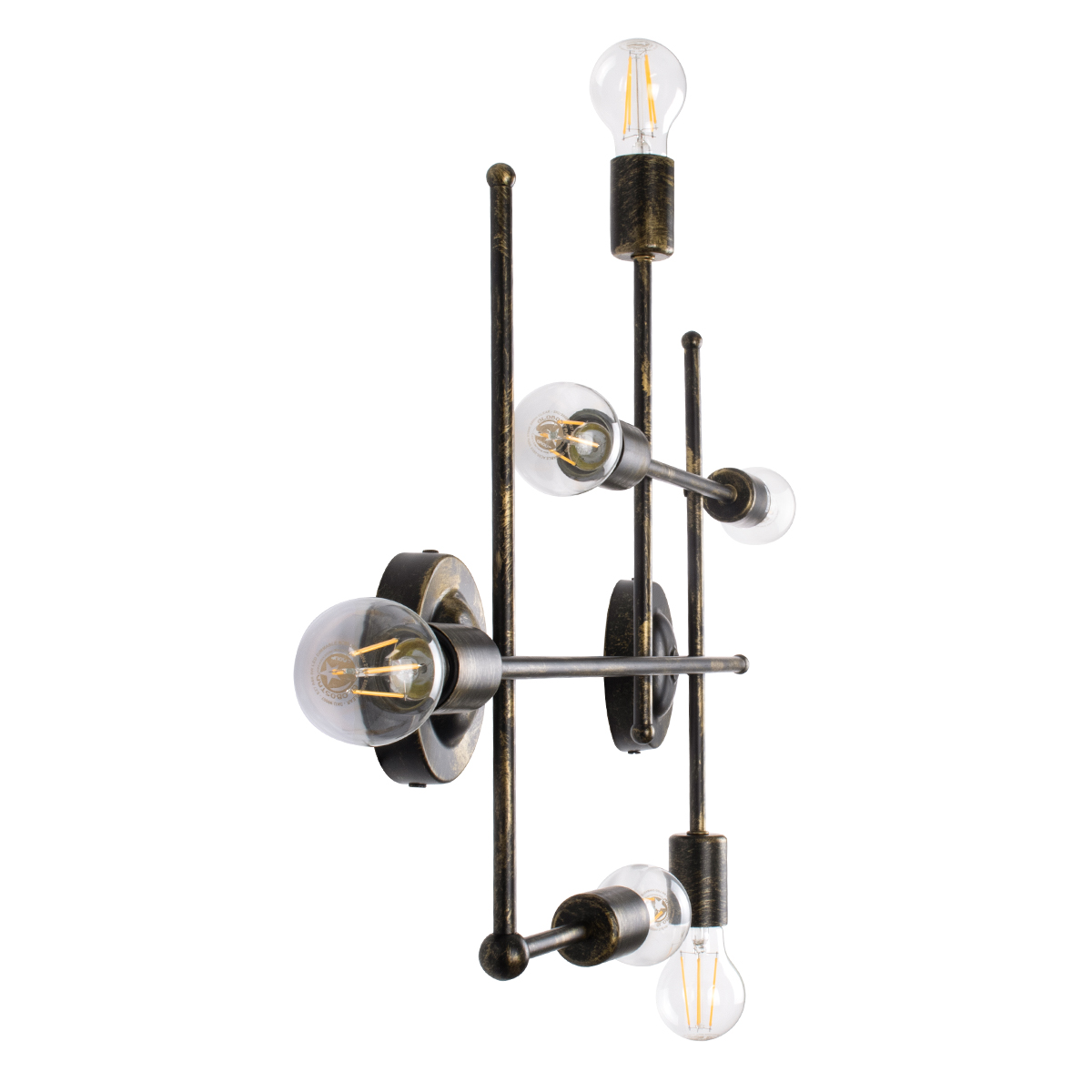 GloboStar® PIPING 00666 Vintage Επιτοίχιο Φωτιστικό Πολύφωτο 6 x E27 IP20 Μπρούτζινο Μέταλλο - Μ66 x Π9.5 x Υ49cm 6 GloboStar® PIPING 00666 Vintage Επιτοίχιο Φωτιστικό Πολύφωτο 6 x E27 IP20 Μπρούτζινο Μέταλλο - Μ66 x Π9.5 x Υ49cm - Image 4