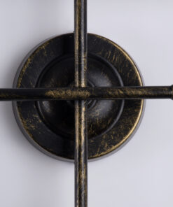 GloboStar® PIPING 00666 Vintage Επιτοίχιο Φωτιστικό Πολύφωτο 6 x E27 IP20 Μπρούτζινο Μέταλλο - Μ66 x Π9.5 x Υ49cm 13 00666 6