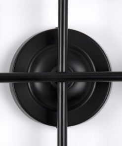 GloboStar® PIPING 00667-1 Vintage Φωτιστικό Οροφής Πλέγμα Πολύφωτο 12 x E27 IP20 Μαύρο Μέταλλο - Μ78.5 x Π9.5 x Υ64cm 13 00667 6 1