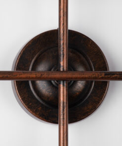 GloboStar® PIPING 00668 Vintage Επιτοίχιο Φωτιστικό Πολύφωτο 12 x E27 IP20 Χάλκινο Μέταλλο - Μ78.5 x Π9.5 x Υ64cm 13 00668 6