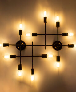 Alternative view of GloboStar® PIPING 00669 Vintage Επιτοίχιο Φωτιστικό Πολύφωτο 12 x E27 IP20 Μπρούτζινο Μέταλλο - Μ78.5 x Π9.5 x Υ64cm