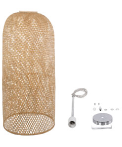 GLOBOSTAR® CALERO 00671 Boho Κρεμαστό Φωτιστικό Οροφής με Ντουί 1 x E27 AC 220-240V IP20 - Μπεζ - Μ50 x Π50 x Y110cm 21 00671 10