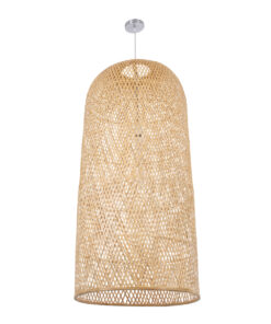 GLOBOSTAR® CALERO 00671 Boho Κρεμαστό Φωτιστικό Οροφής με Ντουί 1 x E27 AC 220-240V IP20 - Μπεζ - Μ50 x Π50 x Y110cm 14 00671 3