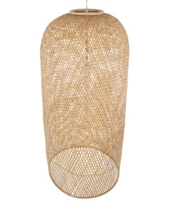 GLOBOSTAR® CALERO 00671 Boho Κρεμαστό Φωτιστικό Οροφής με Ντουί 1 x E27 AC 220-240V IP20 - Μπεζ - Μ50 x Π50 x Y110cm 17 00671 6