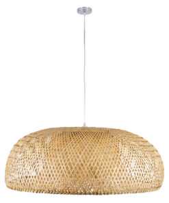 GLOBOSTAR® SAN TROPEZ 00673 Boho Κρεμαστό Φωτιστικό Οροφής με Ντουί 1 x E27 AC 220-240V IP20 - Μπεζ - Μ100 x Π100 x Y35cm 13 00673 3