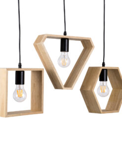 GLOBOSTAR® ELISE 00682 Μοντέρνο Κρεμαστό Φωτιστικό Οροφής με Ντουί 3 x E27 AC 220-240V IP20 - Μπεζ & Μαύρο - Μ76 x Π8 x Υ25cm 13 00682 4