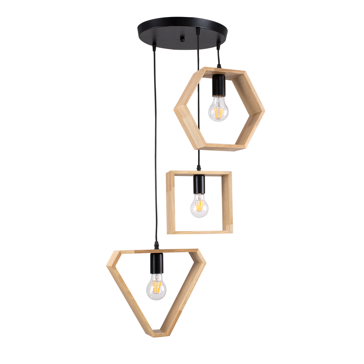 GLOBOSTAR® ELISE 00683 Μοντέρνο Κρεμαστό Φωτιστικό Οροφής με Ντουί 3 x E27 AC 220-240V IP20 - Μπεζ & Μαύρο - Μ55 x Π55 x Υ130cm 4 GLOBOSTAR® ELISE 00683 Μοντέρνο Κρεμαστό Φωτιστικό Οροφής με Ντουί 3 x E27 AC 220-240V IP20 - Μπεζ & Μαύρο - Μ55 x Π55 x Υ130cm - Image 2