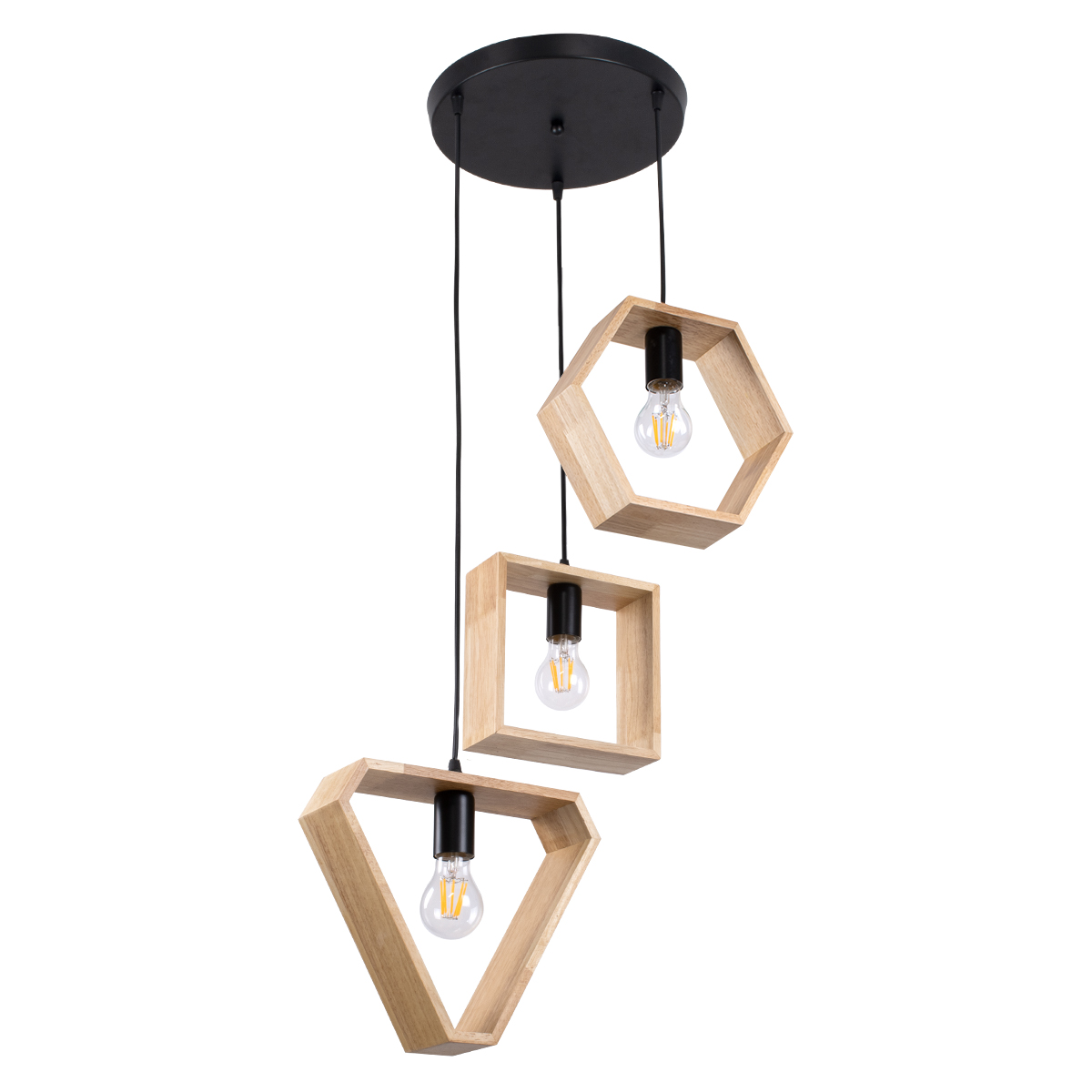 GLOBOSTAR® ELISE 00683 Μοντέρνο Κρεμαστό Φωτιστικό Οροφής με Ντουί 3 x E27 AC 220-240V IP20 - Μπεζ & Μαύρο - Μ55 x Π55 x Υ130cm 5 GLOBOSTAR® ELISE 00683 Μοντέρνο Κρεμαστό Φωτιστικό Οροφής με Ντουί 3 x E27 AC 220-240V IP20 - Μπεζ & Μαύρο - Μ55 x Π55 x Υ130cm - Image 3