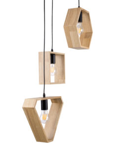 GLOBOSTAR® ELISE 00683 Μοντέρνο Κρεμαστό Φωτιστικό Οροφής με Ντουί 3 x E27 AC 220-240V IP20 - Μπεζ & Μαύρο - Μ55 x Π55 x Υ130cm 14 00683 5