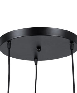 GLOBOSTAR® ELISE 00683 Μοντέρνο Κρεμαστό Φωτιστικό Οροφής με Ντουί 3 x E27 AC 220-240V IP20 - Μπεζ & Μαύρο - Μ55 x Π55 x Υ130cm 15 00683 6