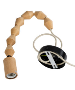 Alternative view of GLOBOSTAR® BEADS 00699 Vintage Κρεμαστό Φωτιστικό Οροφής με Ντουί 1 x E27 AC 220-240V IP20 - Μπεζ - Μ4 x Π4 x Υ43cm