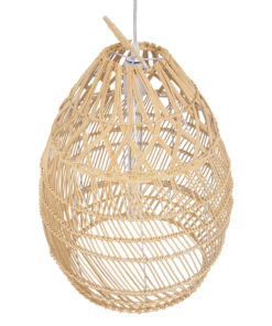 GLOBOSTAR® TAHITI 00710 Boho Κρεμαστό Φωτιστικό Οροφής με Ντουί 1 x E27 AC 220-240V IP20 - Μπεζ - Μ38 x Π38 x Υ50cm 15 00710 6